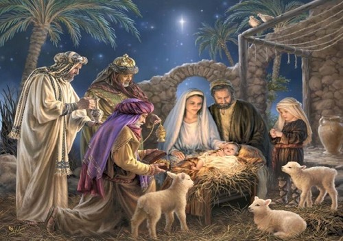 Schema punto croce presepe - schema,