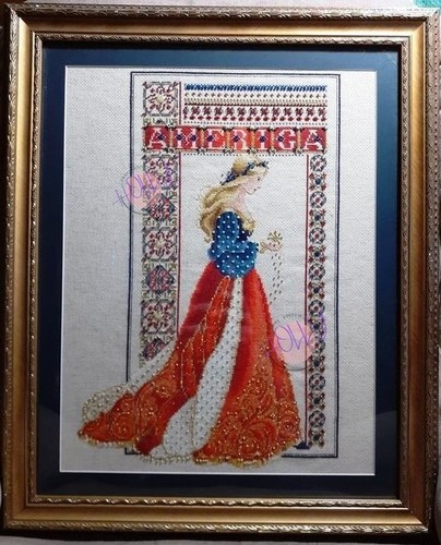 New cross stitch pattern lady - new,